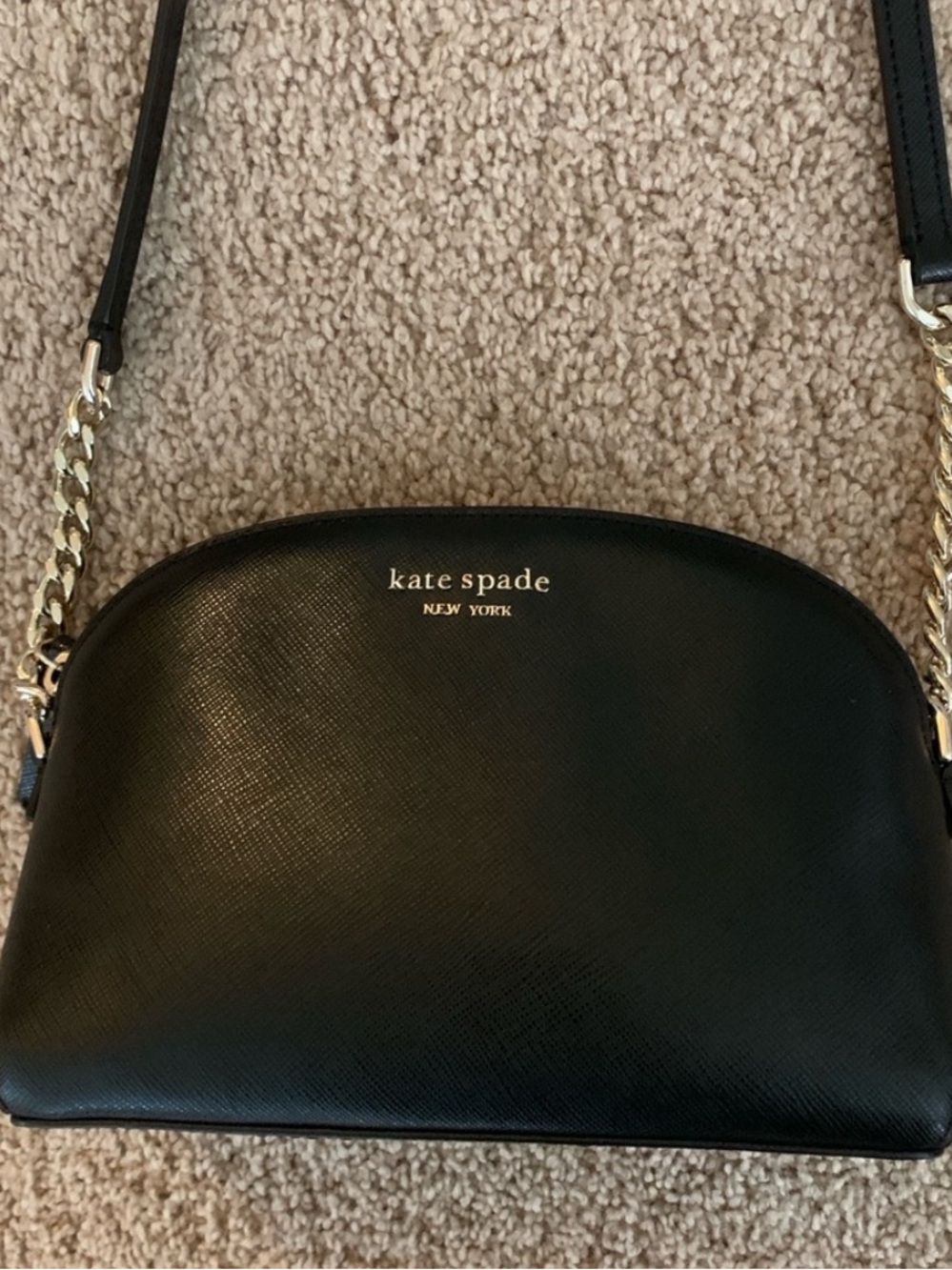 Kate Spade Black and Gold Crossbody Bag